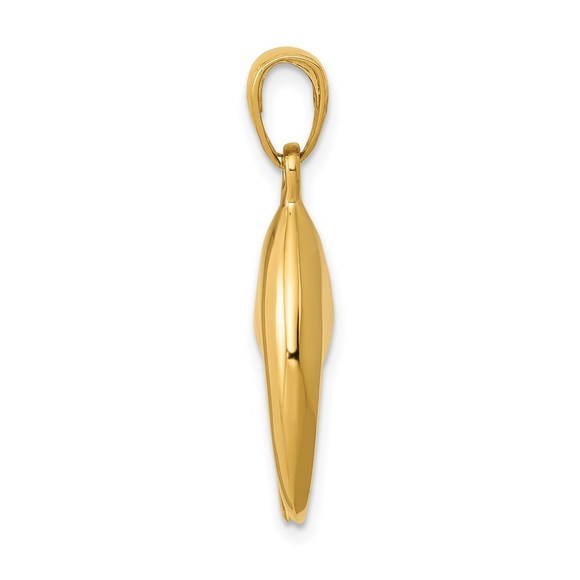 Million Charms 14k Yellow Gold 3-D Moveable Stone Crab Claw Necklace Pendant - Picture 2 of 5